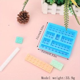 1pc 6 Styles Ice Cube Mold; Building Blocks Modeling Ice Tray Silicone Mold DIY Robot Building Blocks Ice Cube Mold Chocolate Mold Cake Decoration Mod (Items: Style-E)