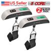 5 Core Digital Luggage Scale Pair Backlight LCD Display with Temperature Measurement/Baggage Scale 110lbs Capacity, Portable Stainless Steel Hanging S