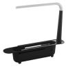 Telescopic Sink Storage Rack Maximum stretch to 17.7in,Adjustable Telescopic 2-in-1 Sink,Expandable Storage Drain Basket for Kitchen sink,telescopic S